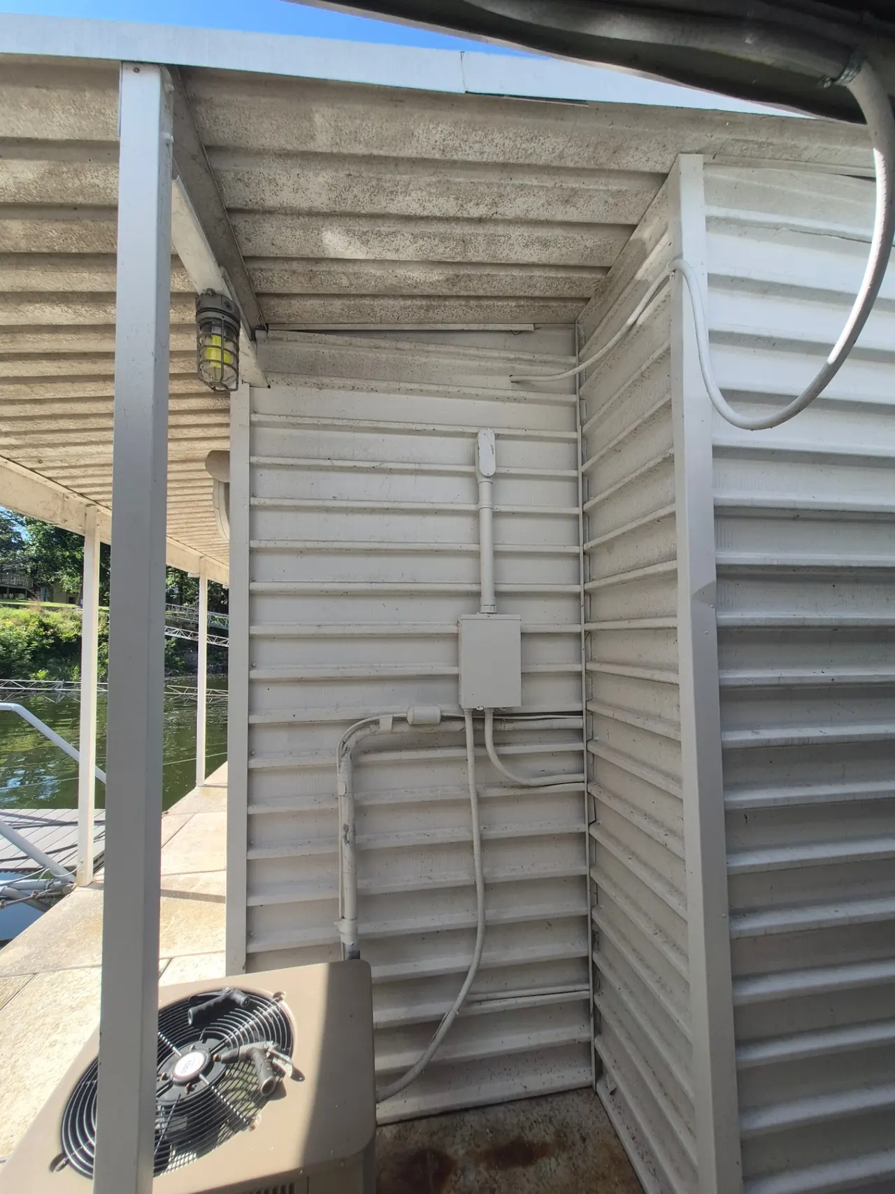 Soffit & Siding Mildew — Before — Grand Lake, OK