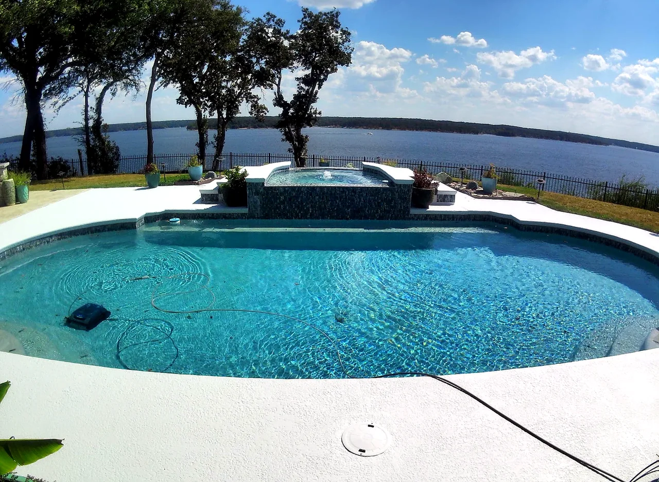 Cool Deck Finish Around Pool & Spa — After — Grand Lake, OK