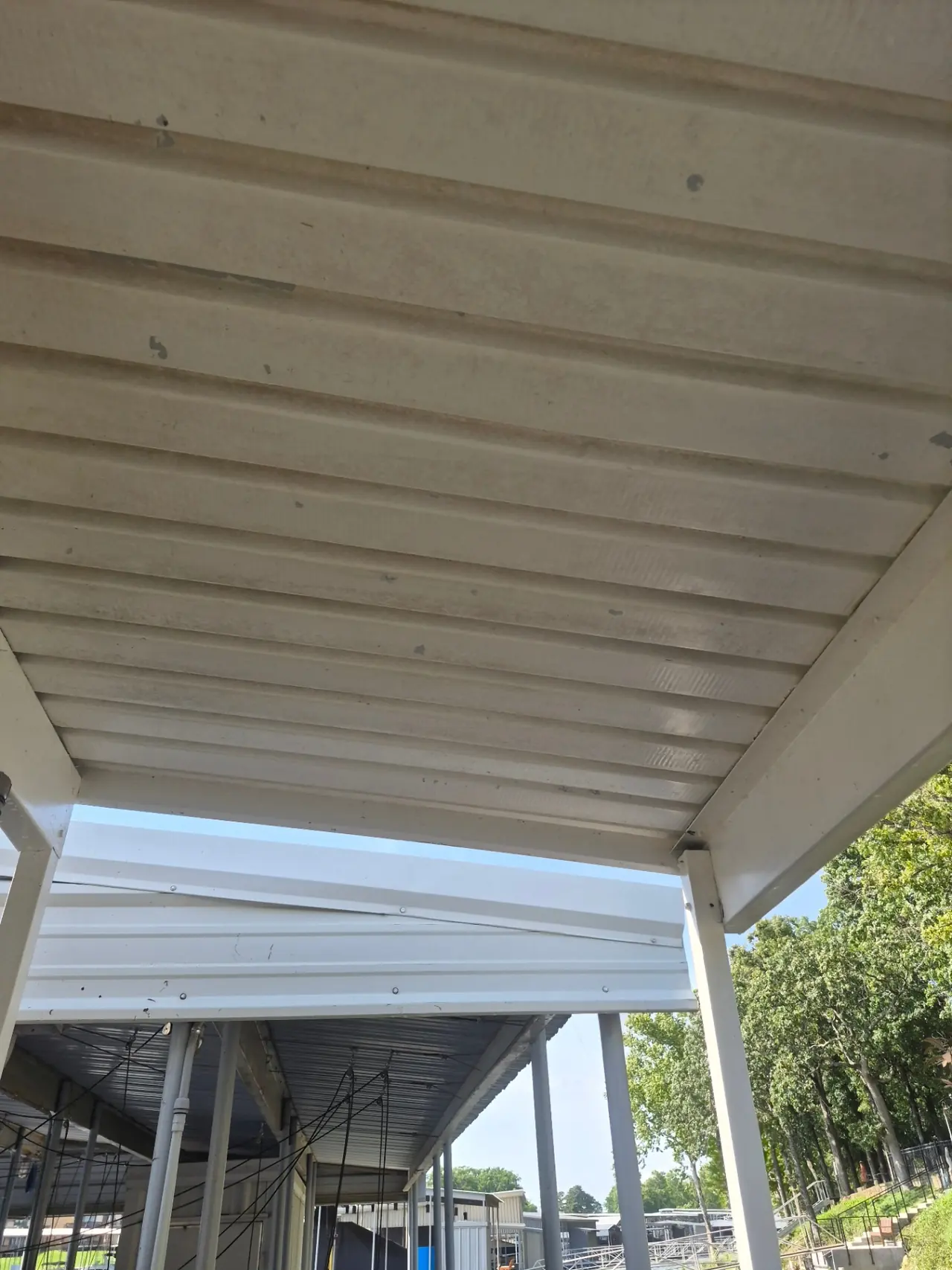 Dock Ceiling Streaks — Before — Grand Lake, OK