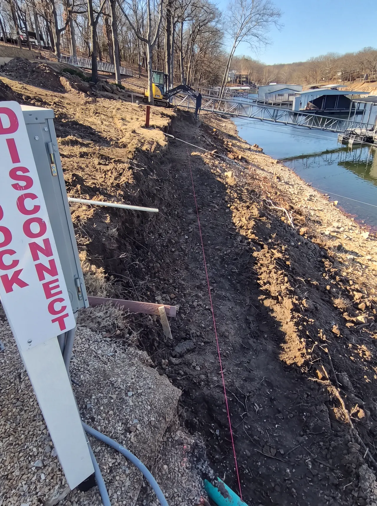 Trench Line for Footing — In Progress — Grand Lake, OK