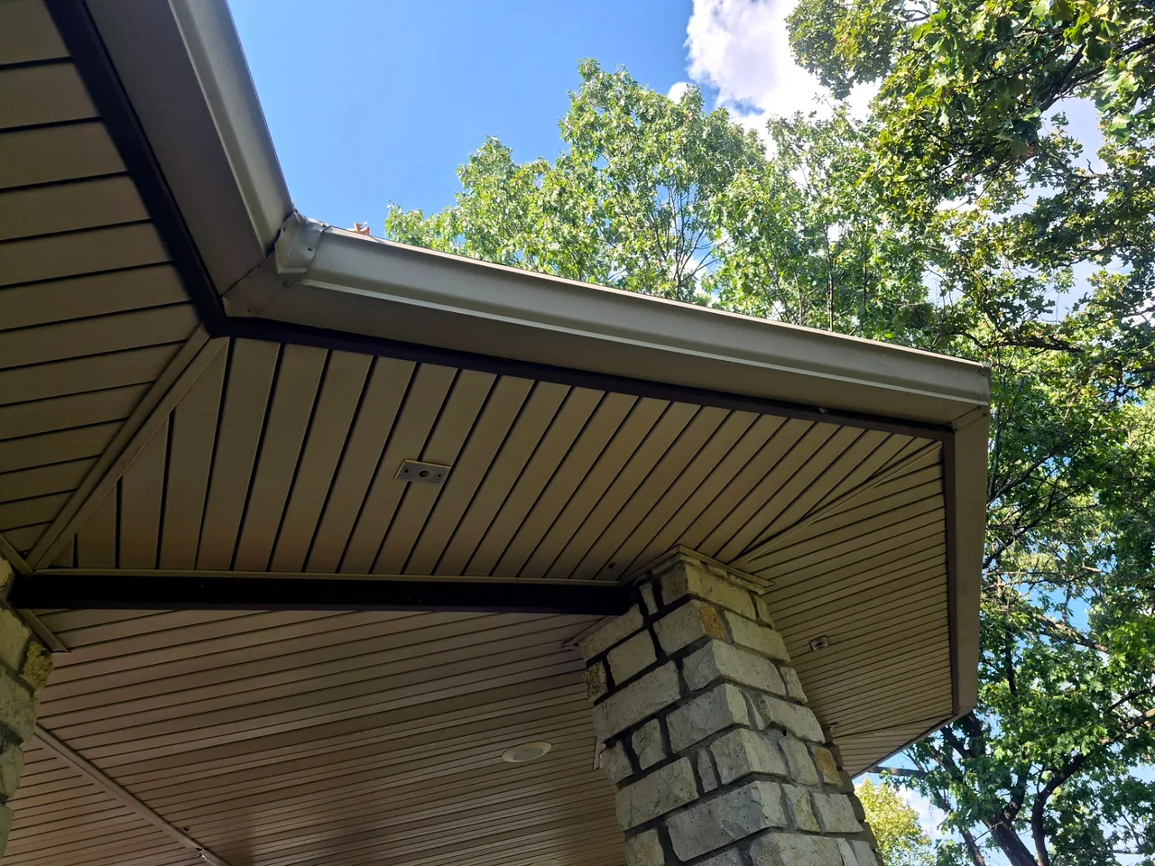 Gable Soffit & Gutter Line Cleaned — After — Grand Lake, OK