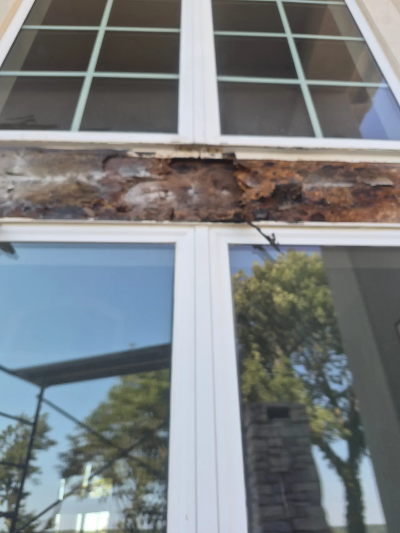 Rotted Header Above Window — Before — Grand Lake, OK