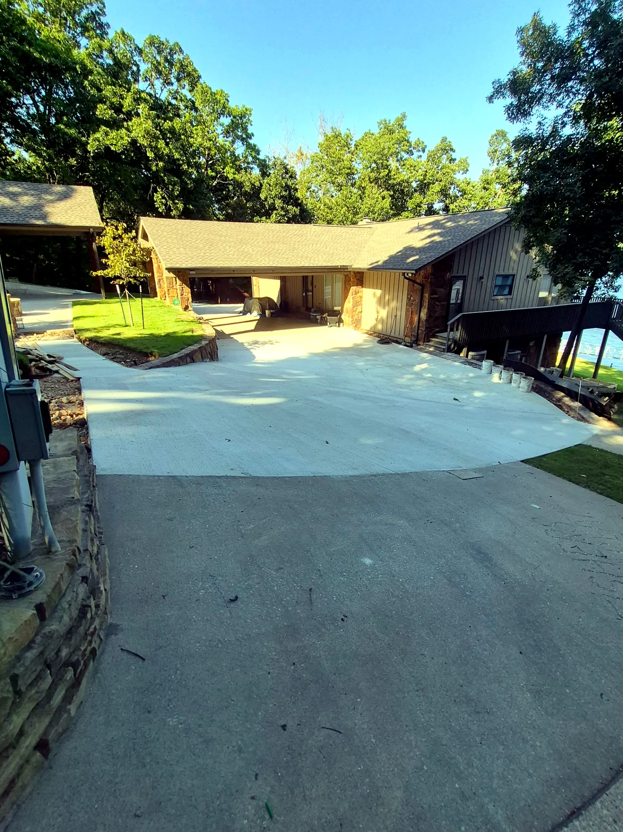 Finished Concrete Driveway — After — Grove, OK