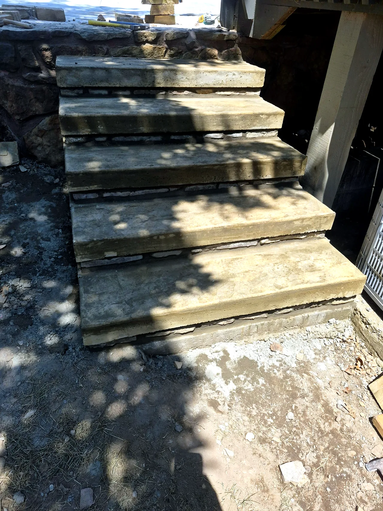 Poured Concrete Steps — Finished — Grove, OK