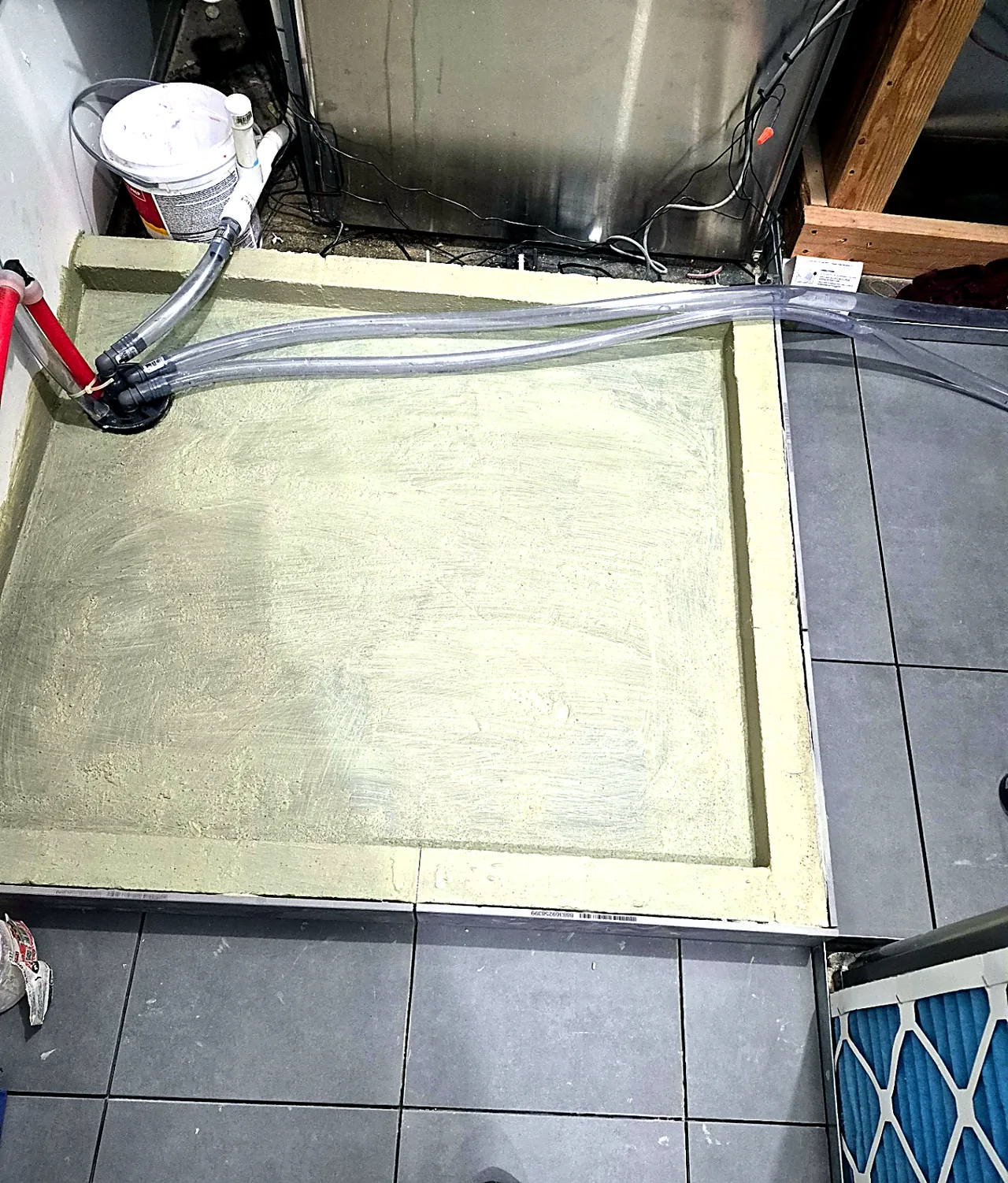 Waterproofed Equipment Pan — In Progress — Grand Lake, OK