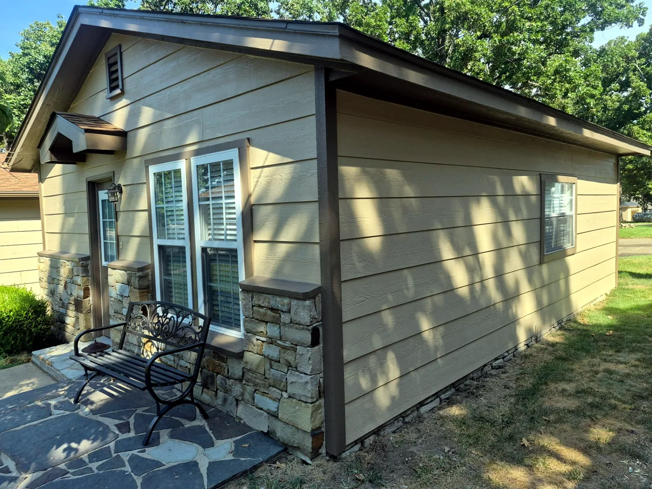 Side Elevation Siding & Paint Complete — After — Grand Lake, OK