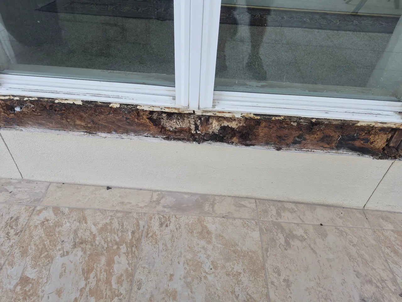 Water-Damaged Sill Plate — Before — Grand Lake, OK