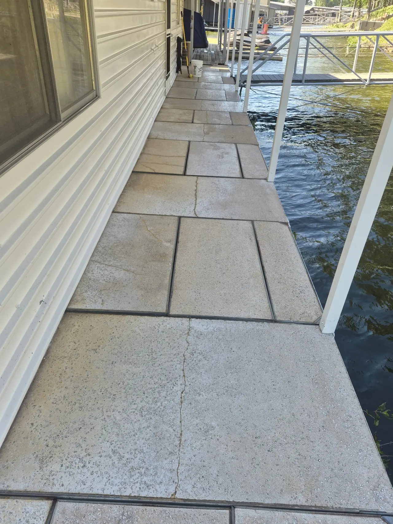 Boathouse & Walkway Restoration — Full dock walkway after restoration.