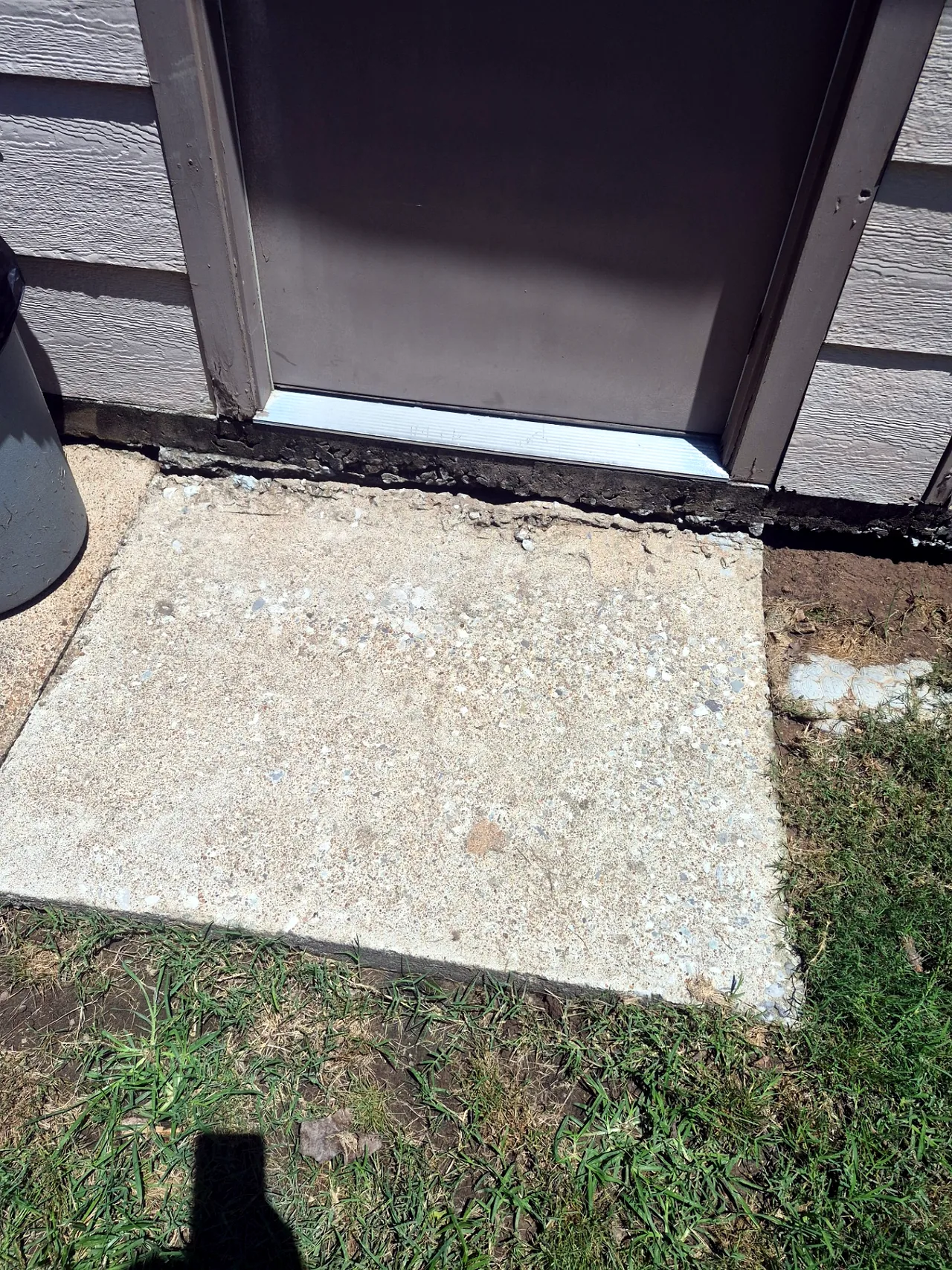 Rotted Door Threshold & Slab — Before — Grand Lake, OK