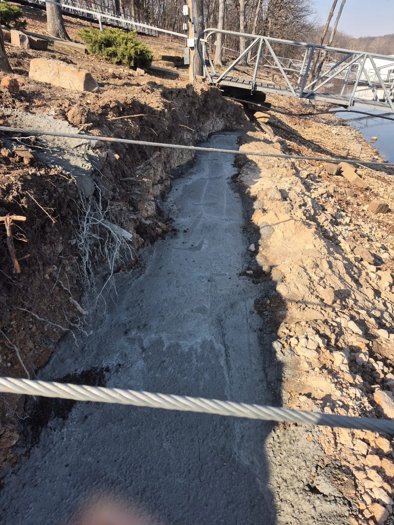 Footing Extended to Dock Access — Progress — Grand Lake, OK