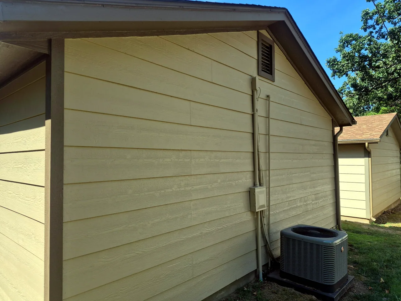 Gable Wall Repaired & Painted — After — Grand Lake, OK