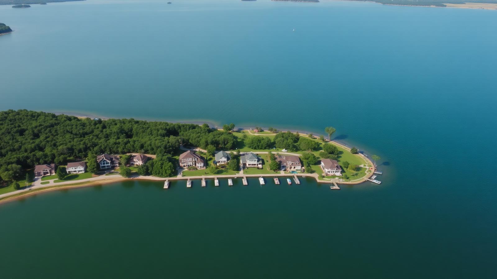 Aerial view of Grand Lake O' the Cherokees, Oklahoma